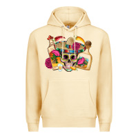 Pina Colada mexican skull sombrero tequila bottle paper roses Premium Hoodie - Artiststas