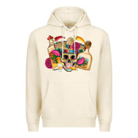 Tofu mexican skull sombrero tequila bottle paper roses Premium Hoodie - Artiststas