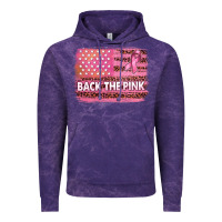 Cloud Purple Back The Pink American Flag Vintage Hoodie - texasbilliewilder
