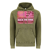 Back The Pink American Flag Vintage Hoodie | Teevron