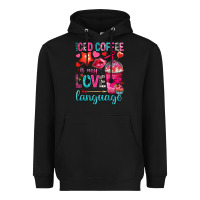 Black iced coffee is my love language Heavyweight Hoodie - NancyCooperArtShop
