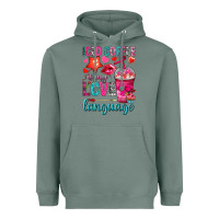 Sage iced coffee is my love language Heavyweight Hoodie - NancyCooperArtShop