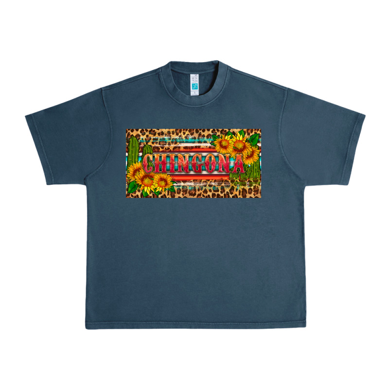 Chingona License Plate Urban Heavy Tee by HRA Design Shop | Teevron