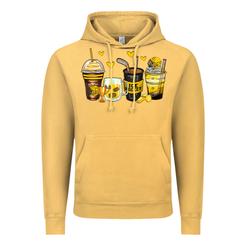 Ice Hockey Coffee Cups Vintage Hoodie by Zillion Design Studio | Teevron