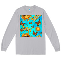 Moon Dust sun with butterfly seamless pattern Long Sleeve Tee - BundleAndBundleShop