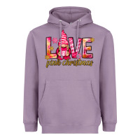 Lavender love pink christmas gnome Heavyweight Hoodie - NancyCooperArtShop