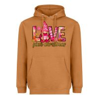 Meerkat love pink christmas gnome Heavyweight Hoodie - NancyCooperArtShop