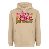 Mushroom love pink christmas gnome Heavyweight Hoodie - NancyCooperArtShop