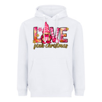 White love pink christmas gnome Heavyweight Hoodie - NancyCooperArtShop