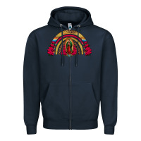 Navy lady of guadalupe rainbow Zipper Hoodie - Jasminsmagicworld