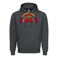 Smoke lady of guadalupe rainbow Zipper Hoodie - Jasminsmagicworld