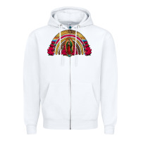 White lady of guadalupe rainbow Zipper Hoodie - Jasminsmagicworld