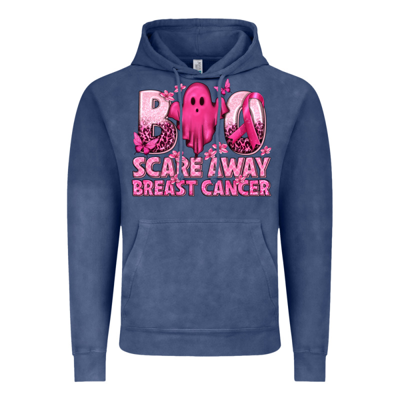 Boo Scare Away Breast Cancer Vintage Hoodie by texasbilliewilder | Teevron