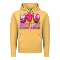 Vintage Mustard Boo Scare Away Breast Cancer Vintage Hoodie - texasbilliewilder