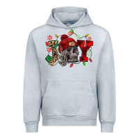 Heather Grey Christmas Joy skeleton Urban Hoodie - NancyCooperArtShop