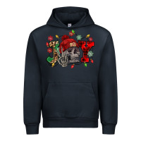 Navy Christmas Joy skeleton Urban Hoodie - NancyCooperArtShop