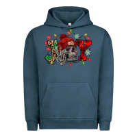 Pigment Midnight Navy Christmas Joy skeleton Urban Hoodie - NancyCooperArtShop