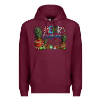 Burgundy Merry Christmas Premium Hoodie - SublimationCraftShop