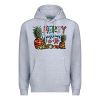 Heather Grey Merry Christmas Premium Hoodie - SublimationCraftShop