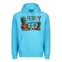 Ocean Blue Merry Christmas Premium Hoodie - SublimationCraftShop