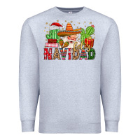 Heather Grey feliz navidad santa Premium Sweatshirt - MaliasSmallBusiness