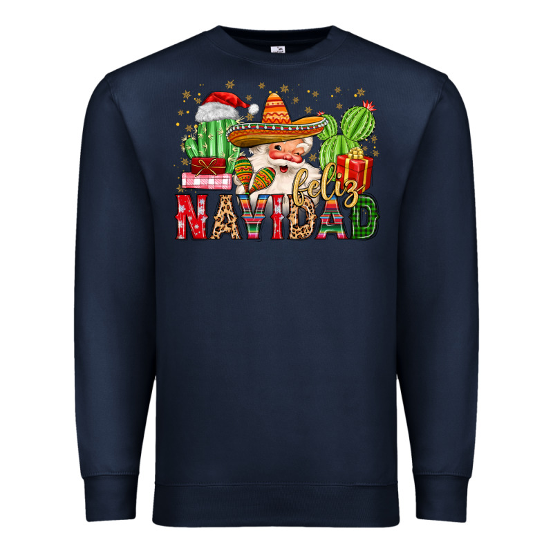 Feliz Navidad Santa Premium Sweatshirt by MaliasSmallBusiness | Teevron