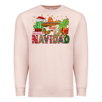 Pale Pink feliz navidad santa Premium Sweatshirt - MaliasSmallBusiness