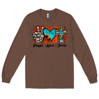 Chestnut peace love jesus Long Sleeve Tee - JahusDesignShop