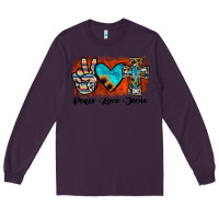 Plum peace love jesus Long Sleeve Tee - JahusDesignShop