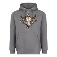 Storm bull skull with aztec Heavyweight Hoodie - MaliasSmallBusiness
