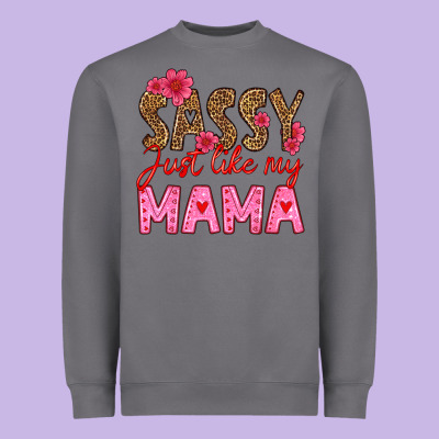 Sassy Just Like My Mama Heavyweight Sweatshirt Designed By Hra Design Shop