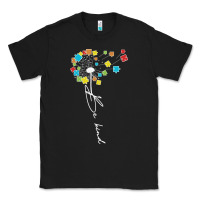 Black Dandelion Autism Puzzle Be Kind Classic Tee - CowhideDigitalArt