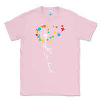 Bubblegum Pink Dandelion Autism Puzzle Be Kind Classic Tee - CowhideDigitalArt