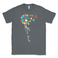 Charcoal Heather Dandelion Autism Puzzle Be Kind Classic Tee - CowhideDigitalArt