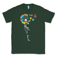 Sports Green Dandelion Autism Puzzle Be Kind Classic Tee - CowhideDigitalArt