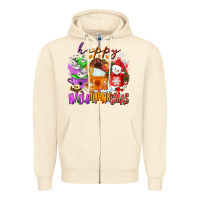 Sandshell Happy Hallothanksmas coffee cups Zipper Hoodie - NancyCooperArtShop