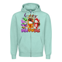 Happy Hallothanksmas Coffee Cups Zipper Hoodie | Teevron