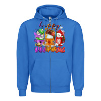 True Royal Happy Hallothanksmas coffee cups Zipper Hoodie - NancyCooperArtShop