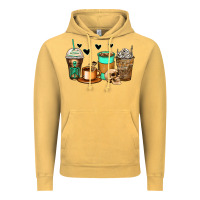 Vintage Mustard skeleton coffee cups Vintage Hoodie - Zillion Design Studio