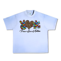 Grape Ice peace love autism1 Urban Heavy Tee - CowhideDigitalArt