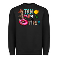 Black Tan Tipsy Heavyweight Sweatshirt - CowhideDigitalArt