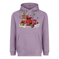 Lavender christmas truck Heavyweight Hoodie - MaliasSmallBusiness