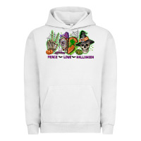 Peace Love Halloween Urban Hoodie | Teevron