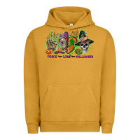 Pigment Peanut Butter Peace love Halloween Urban Hoodie - NancyCooperArtShop