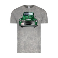 Cloud Rock western green truck front view Vintage Tee - FaDigitalArtStudio