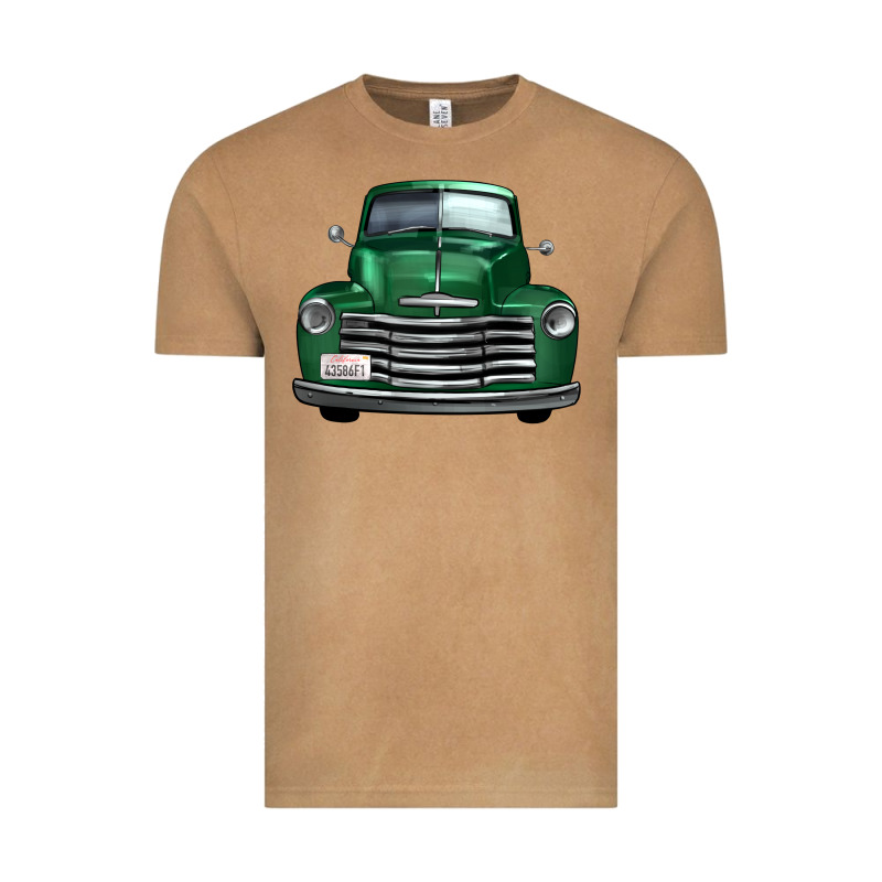 Western Green Truck Front View Vintage Tee by FaDigitalArtStudio | Teevron