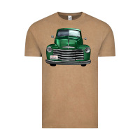 Vintage Coffee western green truck front view Vintage Tee - FaDigitalArtStudio