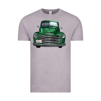 Vintage Zinc western green truck front view Vintage Tee - FaDigitalArtStudio
