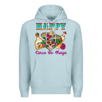 Blue Mist Happy Cinco De Mayo Mexican Skull Tequila Bottle Roses Cactus Premium Hoodie - Artiststas