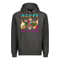 Charcoal Heather Happy Cinco De Mayo Mexican Skull Tequila Bottle Roses Cactus Premium Hoodie - Artiststas